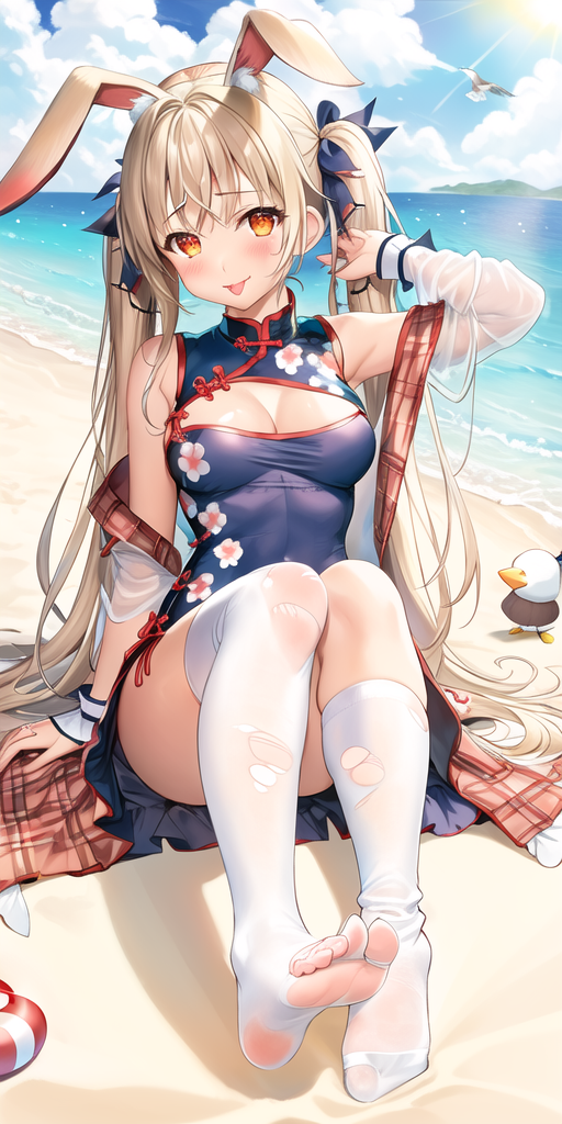 夏天的画怎么画简单又漂亮，夏天简笔画怎么画（AI绘画 海边夏日3）