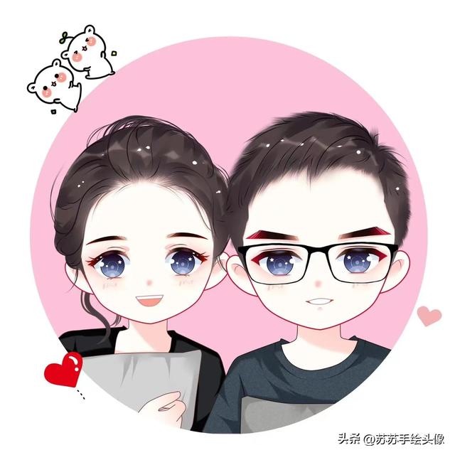 情侣头像 只期待后来的你能快乐.，情侣头像二人专用微信（甜蜜幸福的卡通情侣头像）