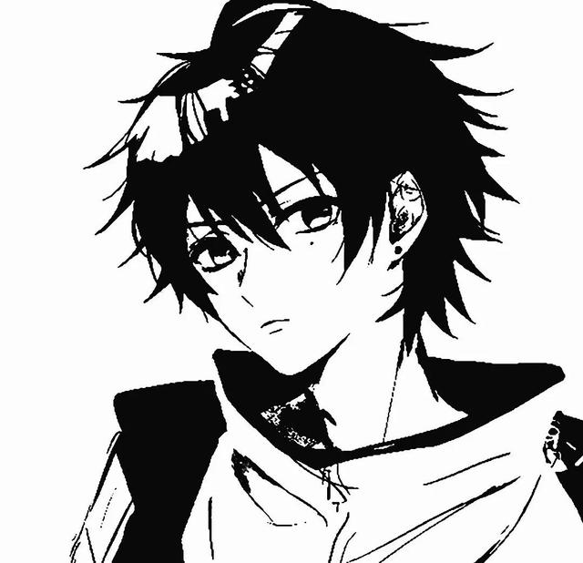 黑白男头，微信头像，黑白男头（“撑伞人也是雨中人”）