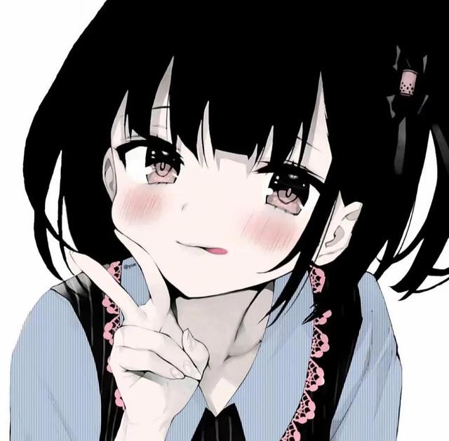 黑白动漫头像女，黑白女漫头像微信（ღ黑白动漫少女头像简直太绝啦ற）