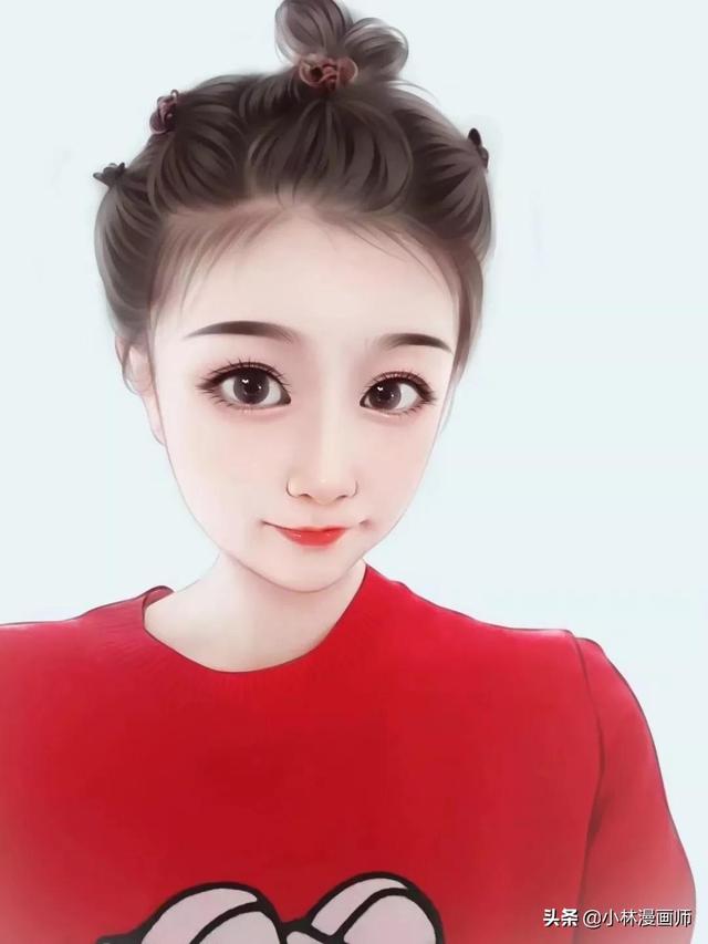 女生漫头，微信头像，女生漫头（女生手绘漫画微信头像）
