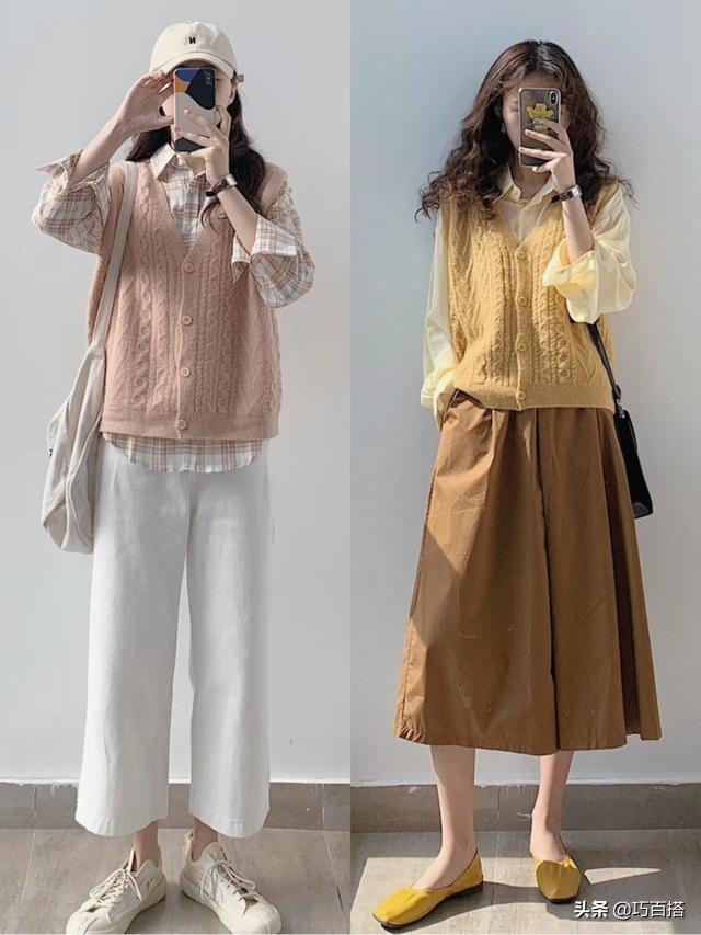 长款春季配色马甲怎么搭配，春季绝美的马甲穿搭