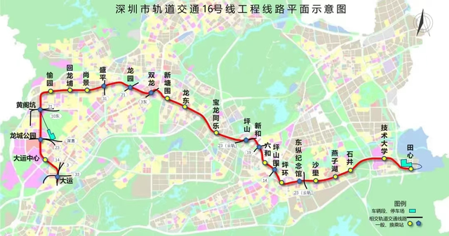 深圳坪山云巴2号线规划，一次迎来2地铁+16个站点