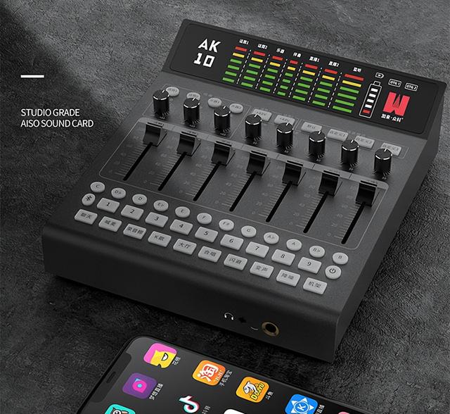 专业k歌录音声卡推荐，加来众科AK10专业数字直播录音声卡功能强大
