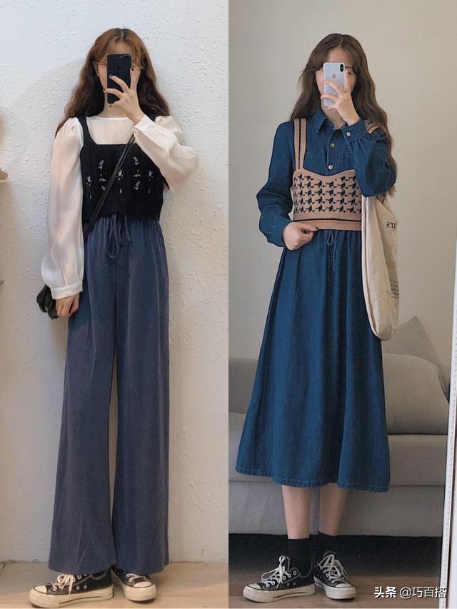 长款春季配色马甲怎么搭配，春季绝美的马甲穿搭