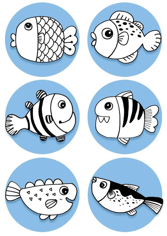 儿童创意画教程100课，儿童创意画教程100课儿童绘画（秋季幼儿艺术课程《网住一兜鱼》）