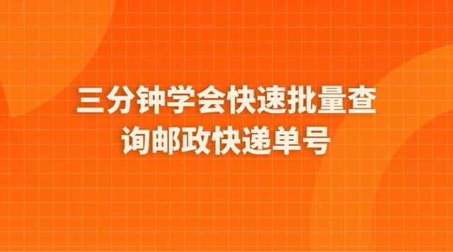 邮政没有单号怎么查询快递，EMS快递没有单号怎么查询（三分钟学会快速批量查询邮政快递单号）