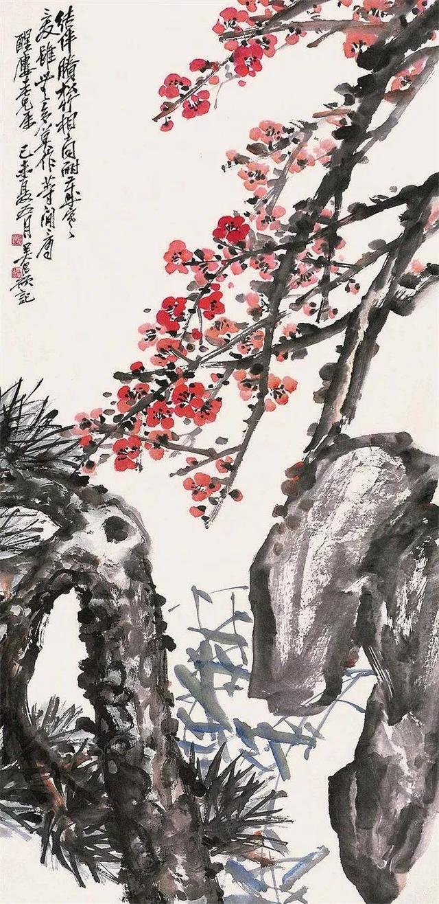 吴昌硕作品欣赏，吴昌硕晚年的花鸟册页欣赏（腕底风雷——吴昌硕书画200幅超高清合集）