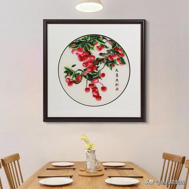 适合挂餐厅的小画，“餐厅摆三果