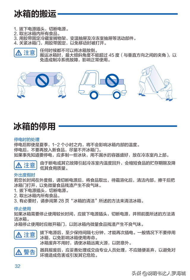 海尔冰箱使用说明书，海尔冰箱操作手册介绍（BCD-461WGHFD14WYU1说明书）