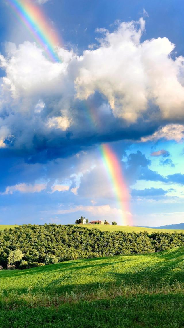 彩虹的照片自然风景图片