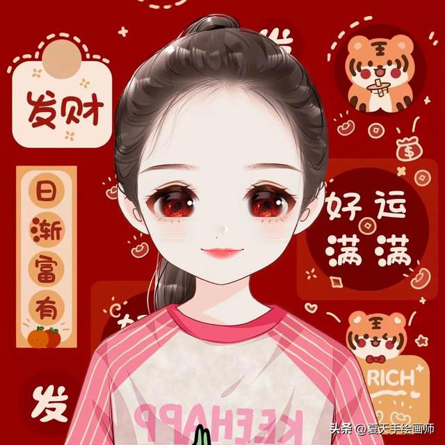 手绘微信头像，手绘头像（快来给自己换一款头像吧）