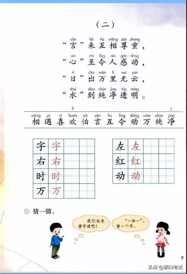 一年级猜字谜课文，一年级语文下册猜字谜教材解读（部编版一年级语文下册识字4《猜字谜》知识点+练习题）