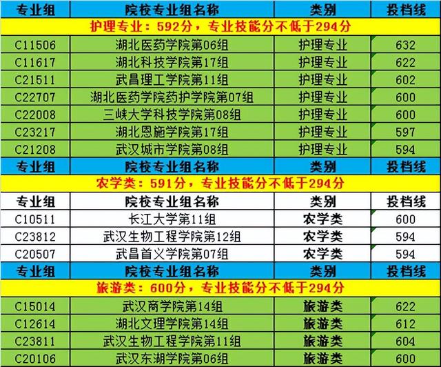 湖北大学知行学院分数线，湖北大学知行学院2021分数线（​2023年湖北职教高考技能高考本科院校及分数线）