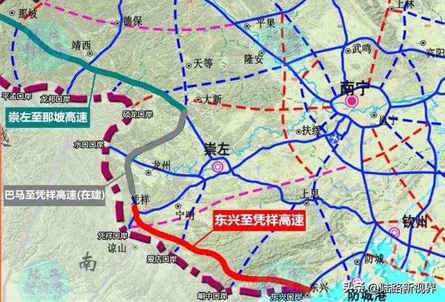 广西交通项目最新规划图，广西新建多条高速路