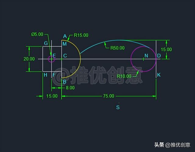 简单的cad制图，cad简单绘图教程（按照大步骤来绘图）