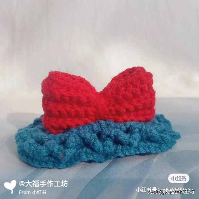 蝴蝶结发卡，黑色蝴蝶结发卡（魔女宅急便蝴蝶结毛线发夹No.20）