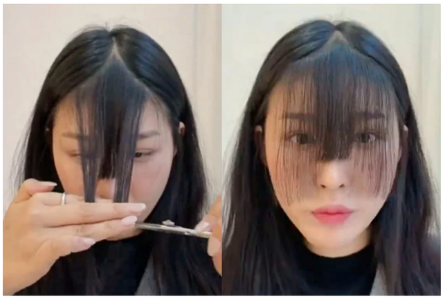 怎么剪斜刘海简单好看，韩国发型师教你在家剪刘海