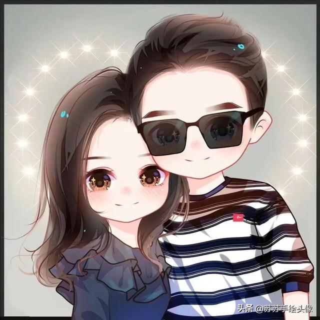 情侣头像 只期待后来的你能快乐.，情侣头像二人专用微信（甜蜜幸福的卡通情侣头像）