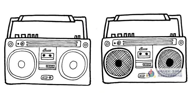 老式收音机 简笔画图片