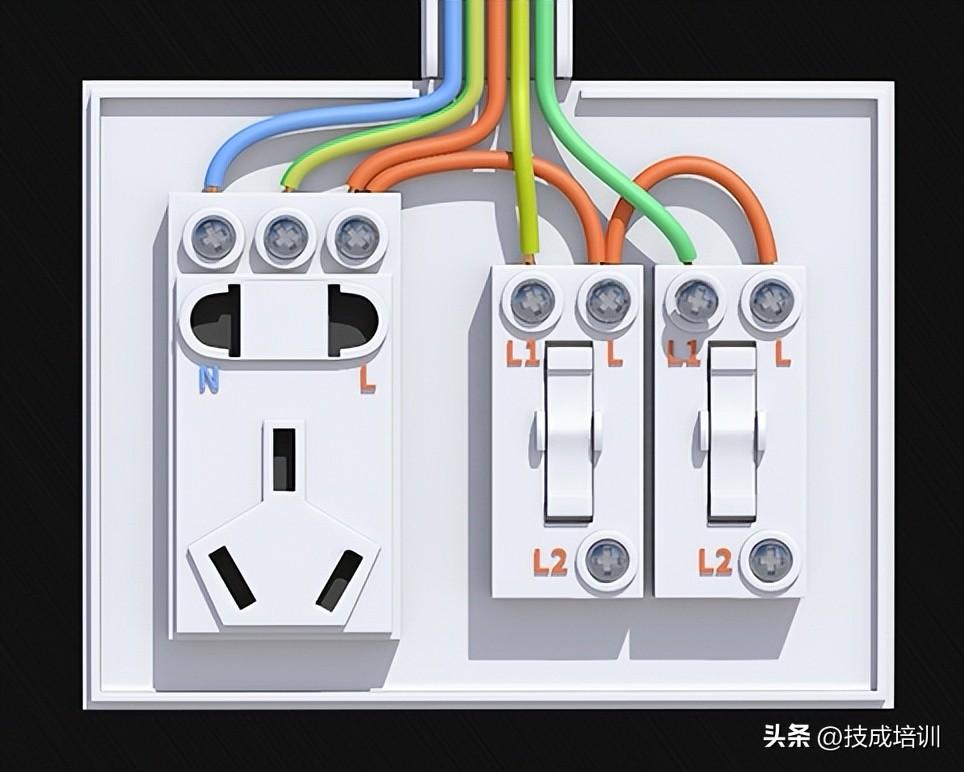 以此類推,插座除了火線還需要地線和零線,而開關只需要火線,所以它的