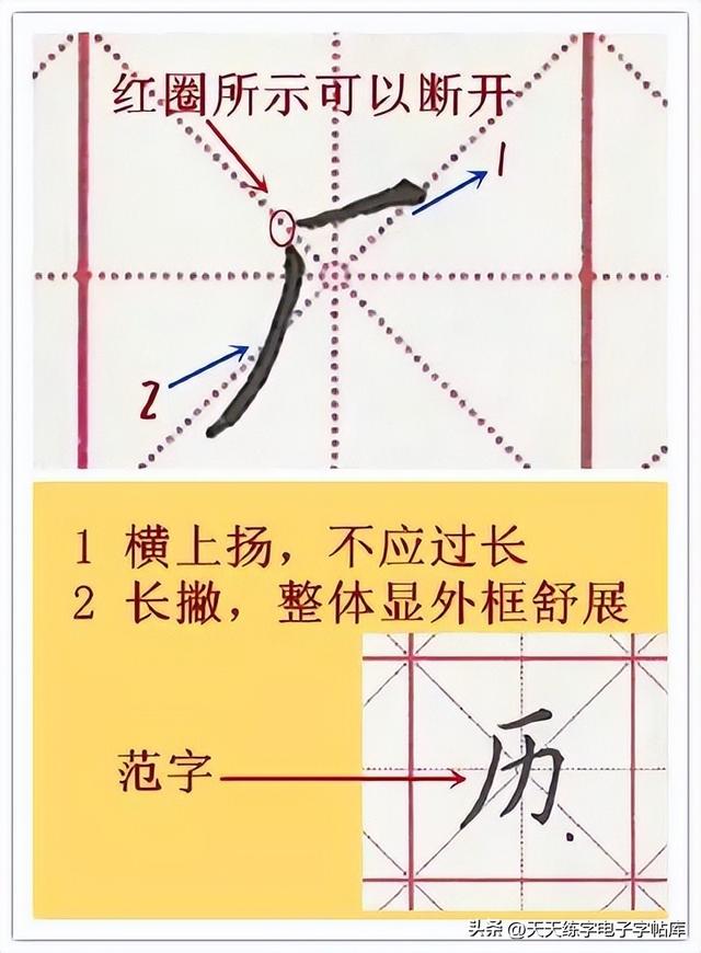 再字笔画顺序，久字笔画顺序（如何写好硬笔偏旁部首）