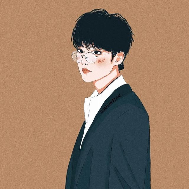 文艺范超帅男头，微信头像，文艺范超帅男头（简单好看的男生插画头像）