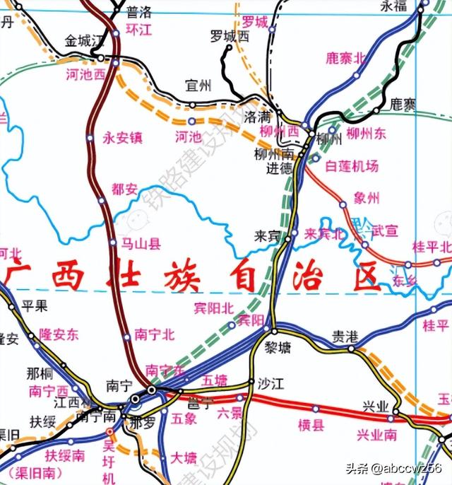 广西 高铁 规划，最新五一版铁路网建设及规划示意图有变