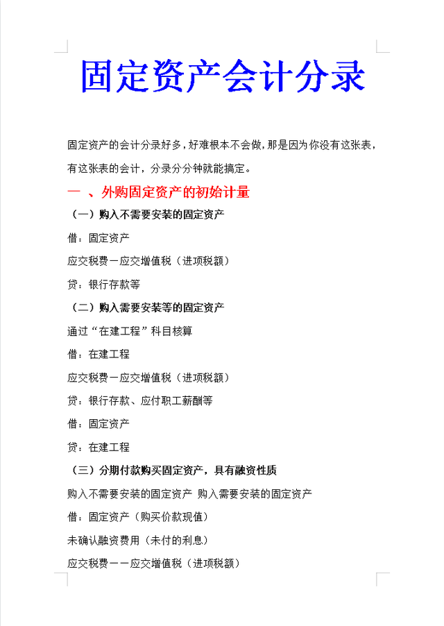 购买固定资产分录，购进固定资产会计分录怎么做（超详细的固定资产会计分录大全+账务处理）