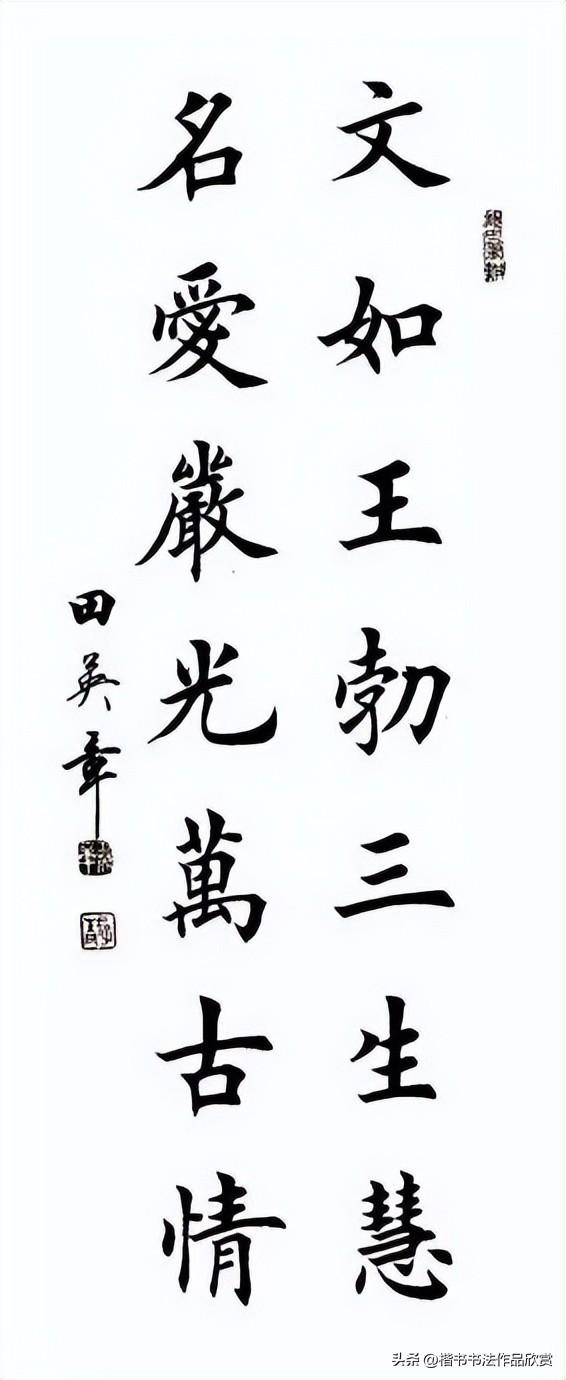 毛笔字作品有哪些，毛笔字作品欣赏图片（田英章毛笔楷书欣赏）