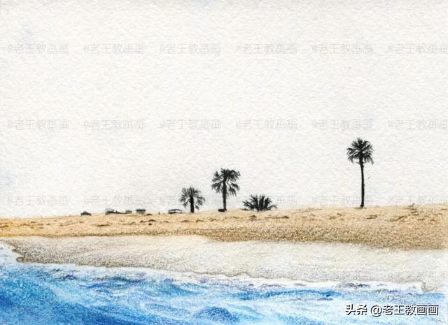 如何简单的画出海边的效果图，如何画一张海边的风景图（听说你想画彩铅风景画）