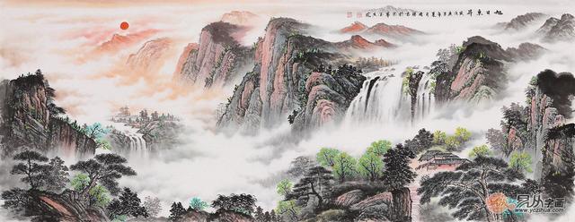 沙发后背挂什么画最吉祥，沙发后背挂什么画最佳（力荐这四款寓意好的山水画）