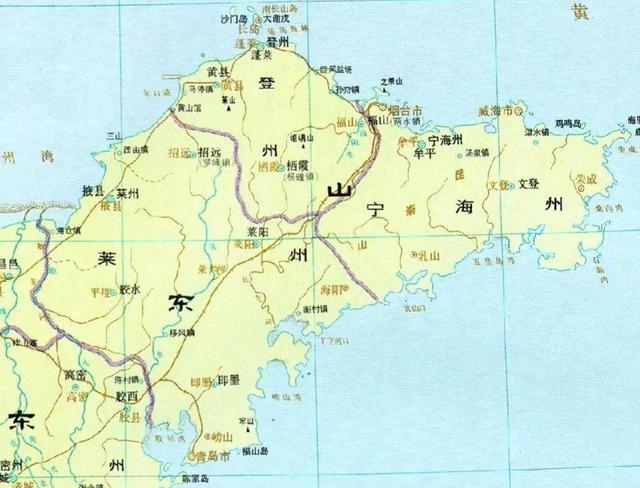 山东地图全图放大，山东地图发展史1960年（金代山东东路、山东西路三府十九州）