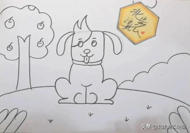 小狗怎么画简笔画，简笔画动物（简单易学的小狗儿童绘画步骤）