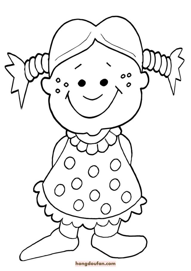 一分钟简笔画—跟我一起画婴儿，儿童简笔画一步一步教的（10张可爱的洋娃娃卡通涂色简笔画）