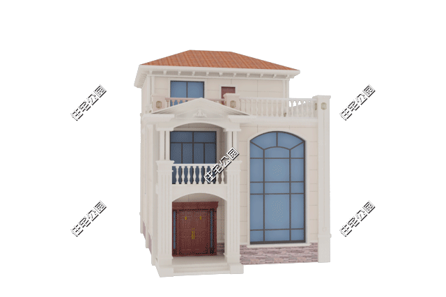 欧式别墅装修效果图，欧式别墅装修效果图_别墅装修技巧（小占地+挑空客厅+多套卫+大露台）