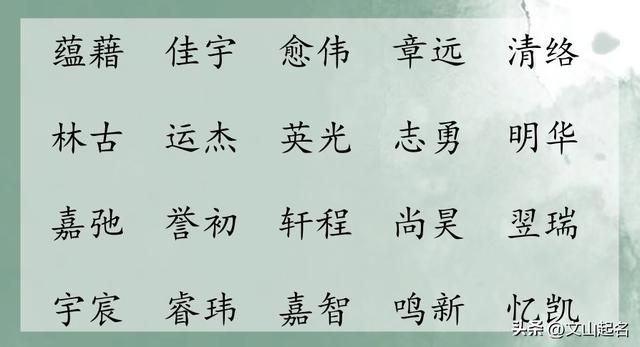 寓意乐观阳光的字，可以用在名字里的代表阳光的字（豁达乐观，大气阳光的男孩名）