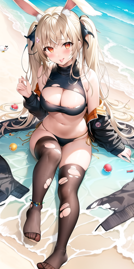 夏天的画怎么画简单又漂亮，夏天简笔画怎么画（AI绘画 海边夏日3）