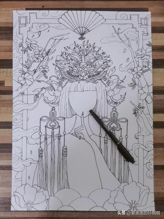 风怎么画简笔画，风简笔画怎么画（中国风人物画戏剧人物儿童画彩色马克笔少儿美术）