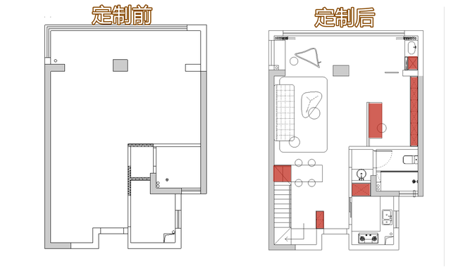 冰箱放客厅隔断效果图大全，冰箱放客厅沙发一侧效果图（夫妻130㎡日式之家）