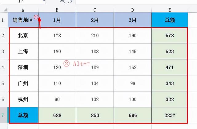 表格竖列怎么求和，如何用EXCEL竖列的表格求和（一键求和的两种方法）