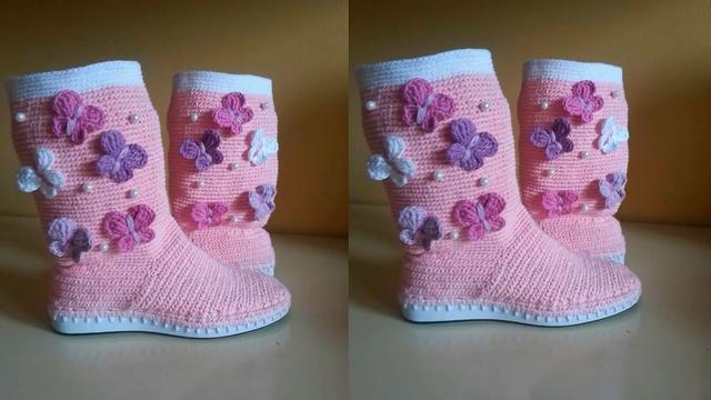 钩鞋子教程从头到尾纯色，像我这样手工钩编一双