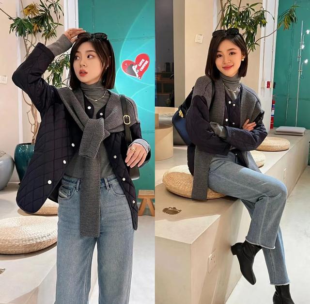 牛仔裤配什么上衣好看，牛仔裤配什么上衣（\