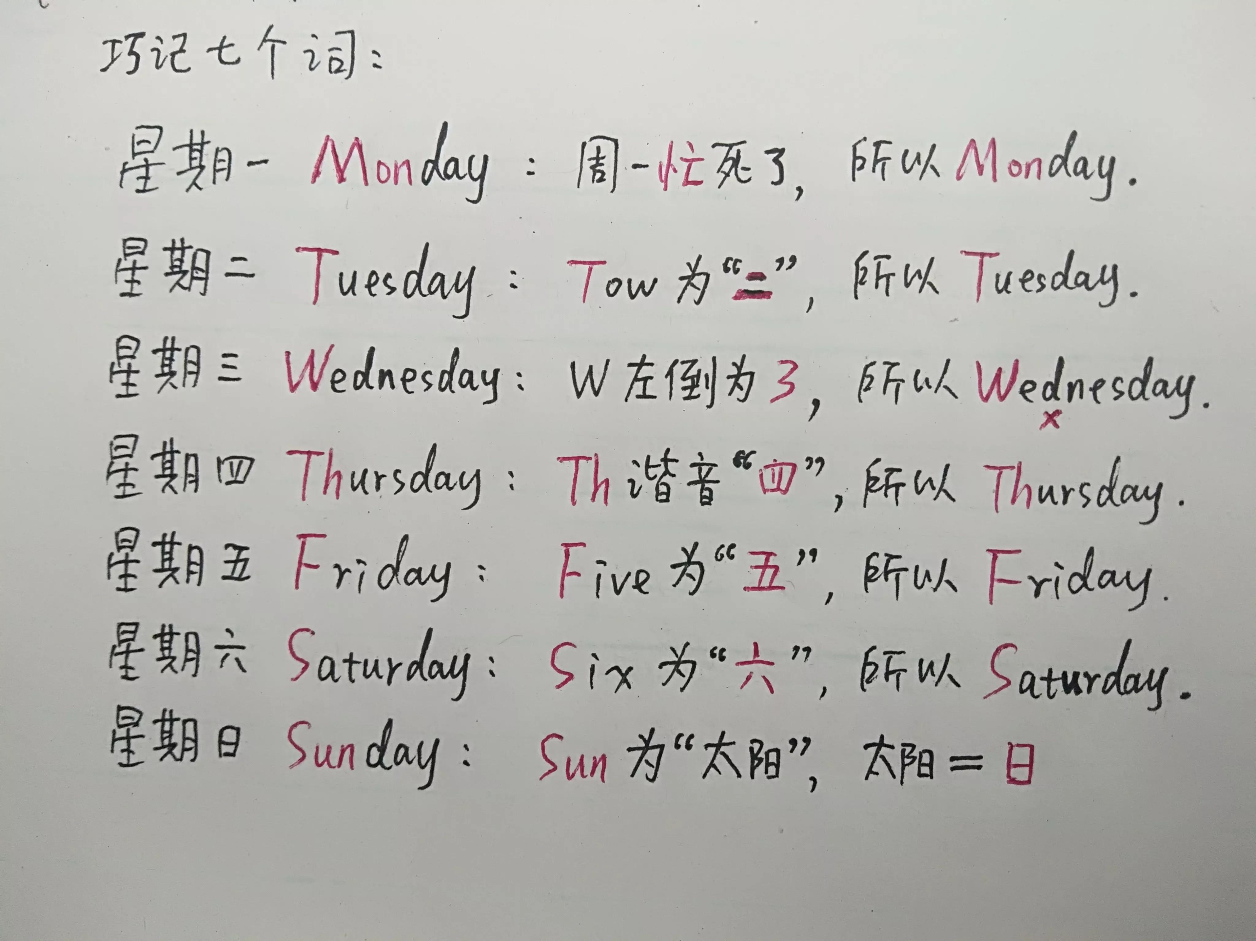 星期一到星期五用英语怎么说,教育盘点(4)monday到sunday - 玉三网