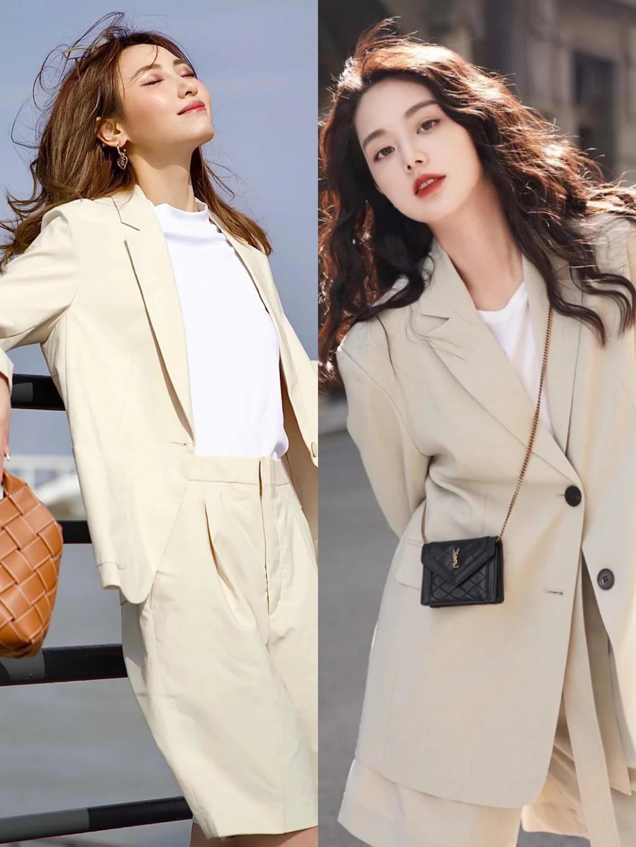 就像米色衬衫,它就是很多人日常搭配会考虑到的服装,米色的衬衫简单