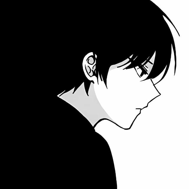 黑白动漫头像男，黑白动漫男头微信（黑白动漫头像）