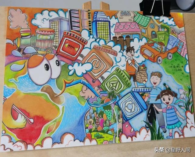 环保手抄报图片大全，环保手抄报大全（2022垃圾分类手抄报+环保儿童画）