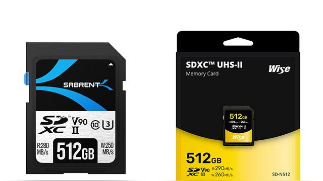 Sabrent推出SD UHS II存储卡 容量达512GB
