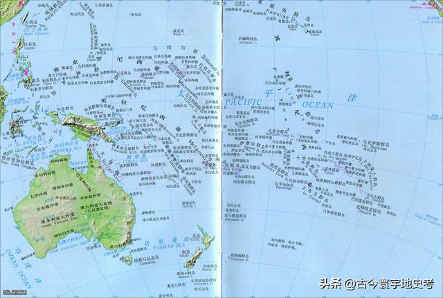 世界地图册北美洲，北美洲、南美洲和大洋洲各国行政区划图