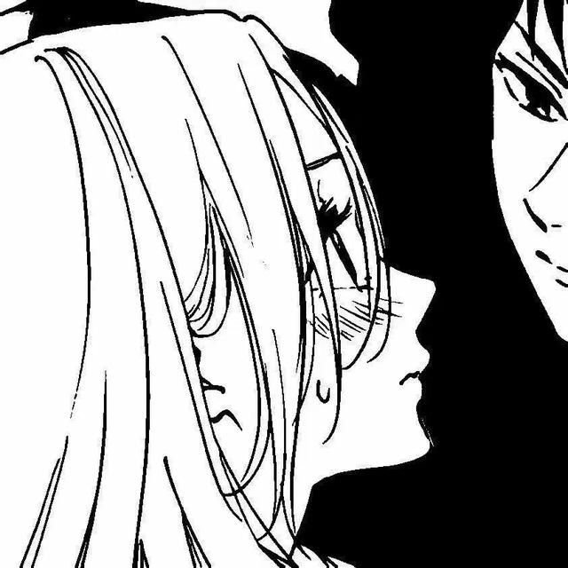黑白日系情侣头像，日系黑白情头微信（超好看的动漫情侣黑白头像）